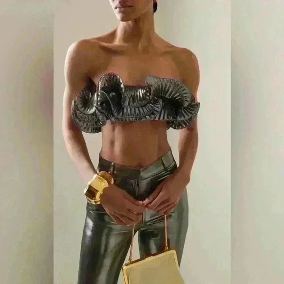 New Arrivals Lilou Ruffle Pants in Rive Droite Size Xtra Small - Picture 14 of 14